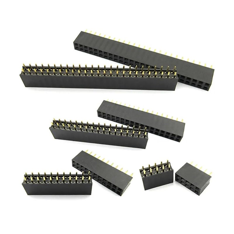 Bestol 2.54mm Double Row Female Long Pin 11mm Breakaway PCB Board Pin Header Socket Connector 2x3 2x4 2x6 2x8 2x10 2x18 2x20 Pins etc,20pcs (2x10P) - Image 3